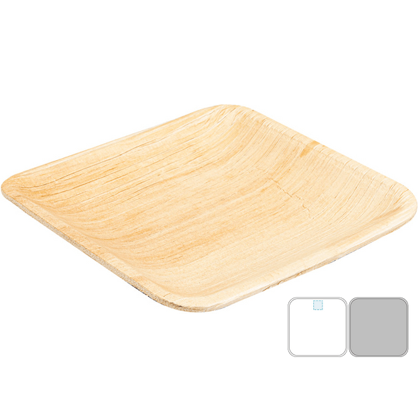 Pratos Quadrados em Areca